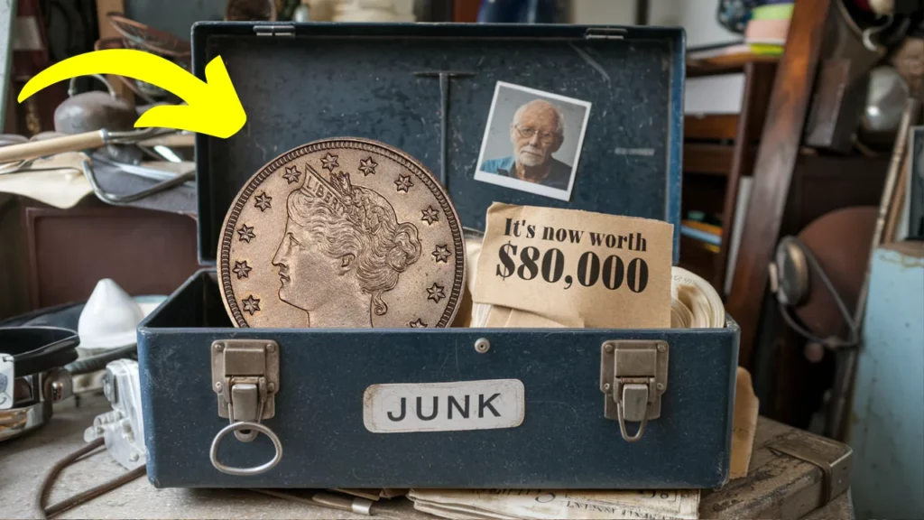 1913 liberty head nickel in junk tin