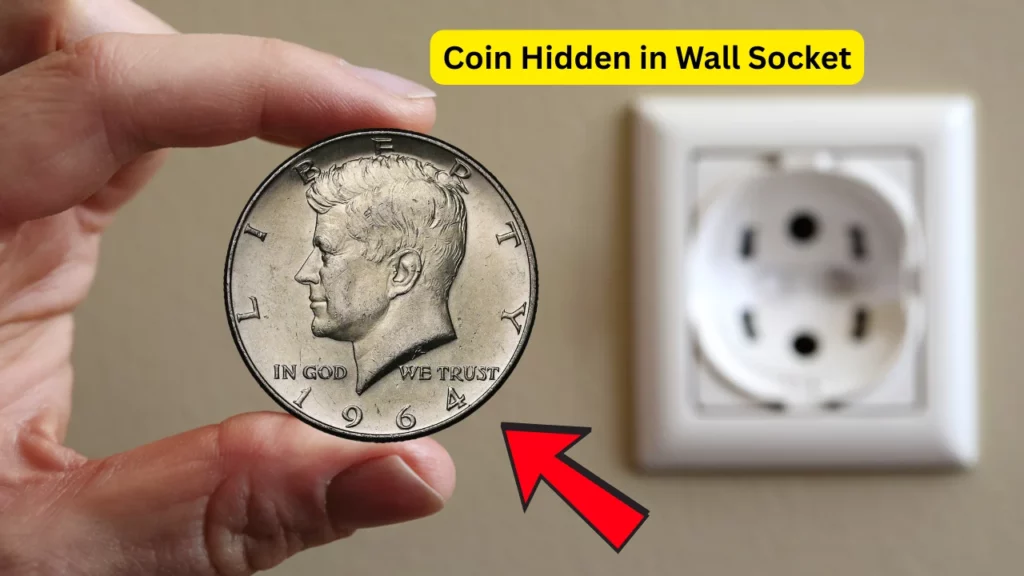 Kennedy Coin Hidden in Wall Socket